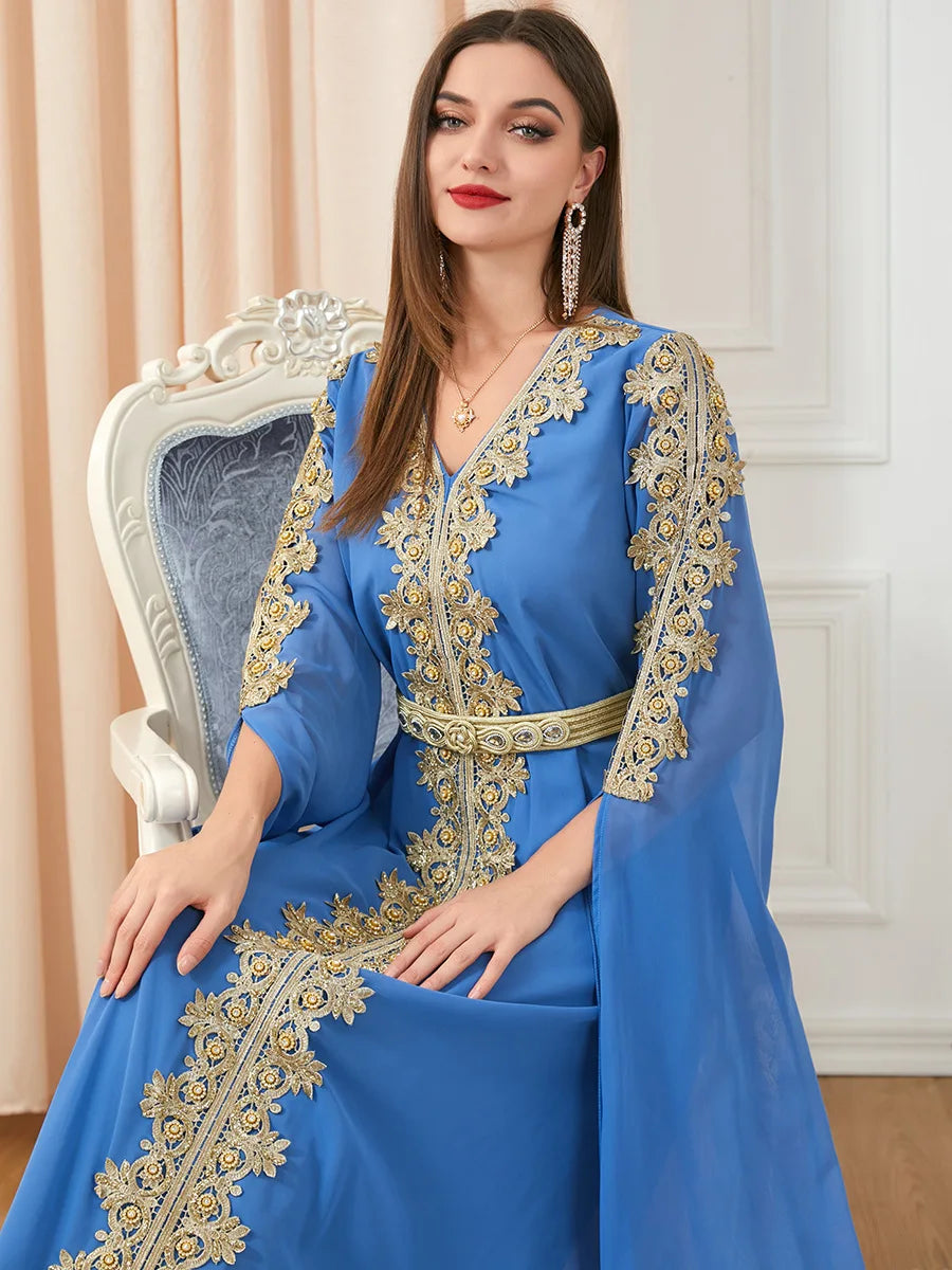 Autumn Morocco Muslim Abaya Dress