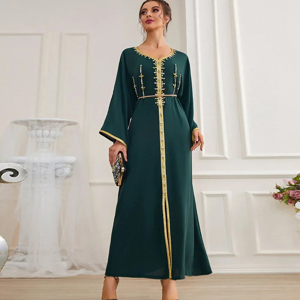 Luxury Diamond Muslim Party Abaya