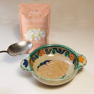 Zakia's Morocco - Organic Moroccan Ghassoul "Rhassoul" Clay Face and Hair Mask - Orange Blossom - 8 oz.