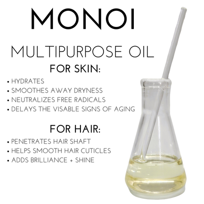 Monoi Beauty Oil Serum For Face + Hair- All Natural + Vegan