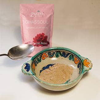 Zakia's Morocco - Organic Moroccan Ghassoul "Rhassoul" Clay Face and Hair Mask - Rose - 8 oz.