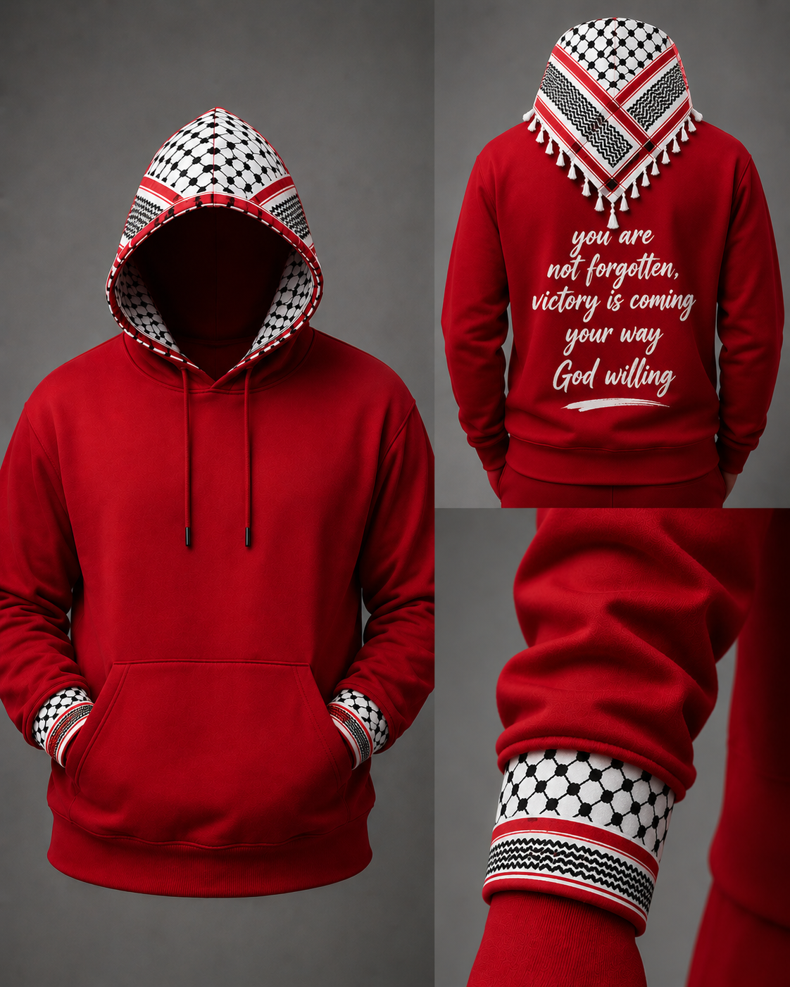 Coming soon premium 100% organic cotton Palestine hoodies