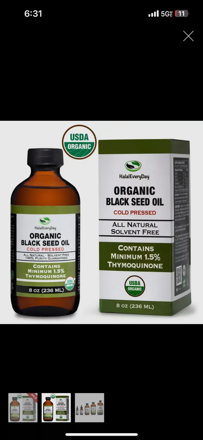 Organic Black seed oil