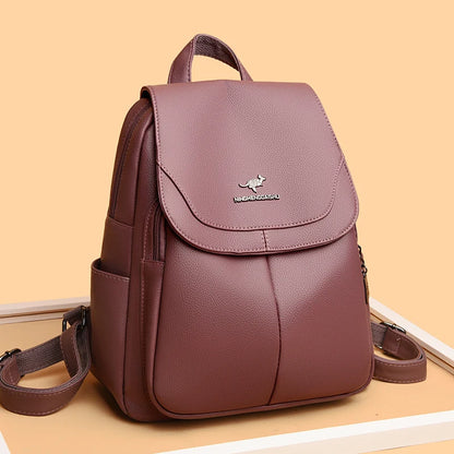 Women’s Leather Rucksack School Bag