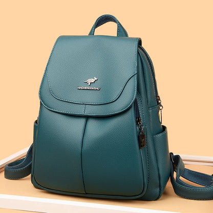 Women’s Leather Rucksack School Bag