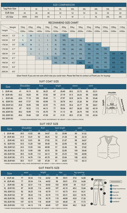 ST Cassy High Quality Men's Suit Slim Fit Male Groom Wedding Blazers Party Dress  Suit Business Office three-piece