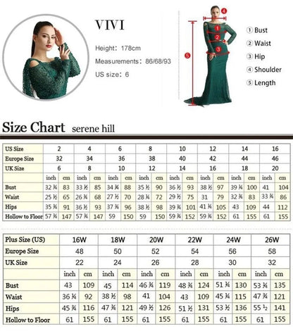 Muslim Green With Train Mermaid Beaded Elegant Luxury Evening Dresses Gowns 2025 For Women Party LA71107 Customized