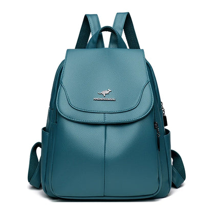 Women’s Leather Rucksack School Bag