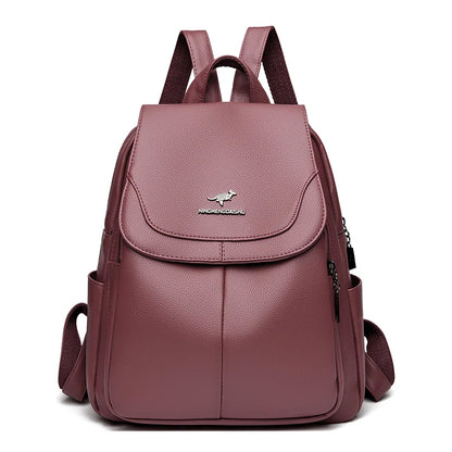 Women’s Leather Rucksack School Bag