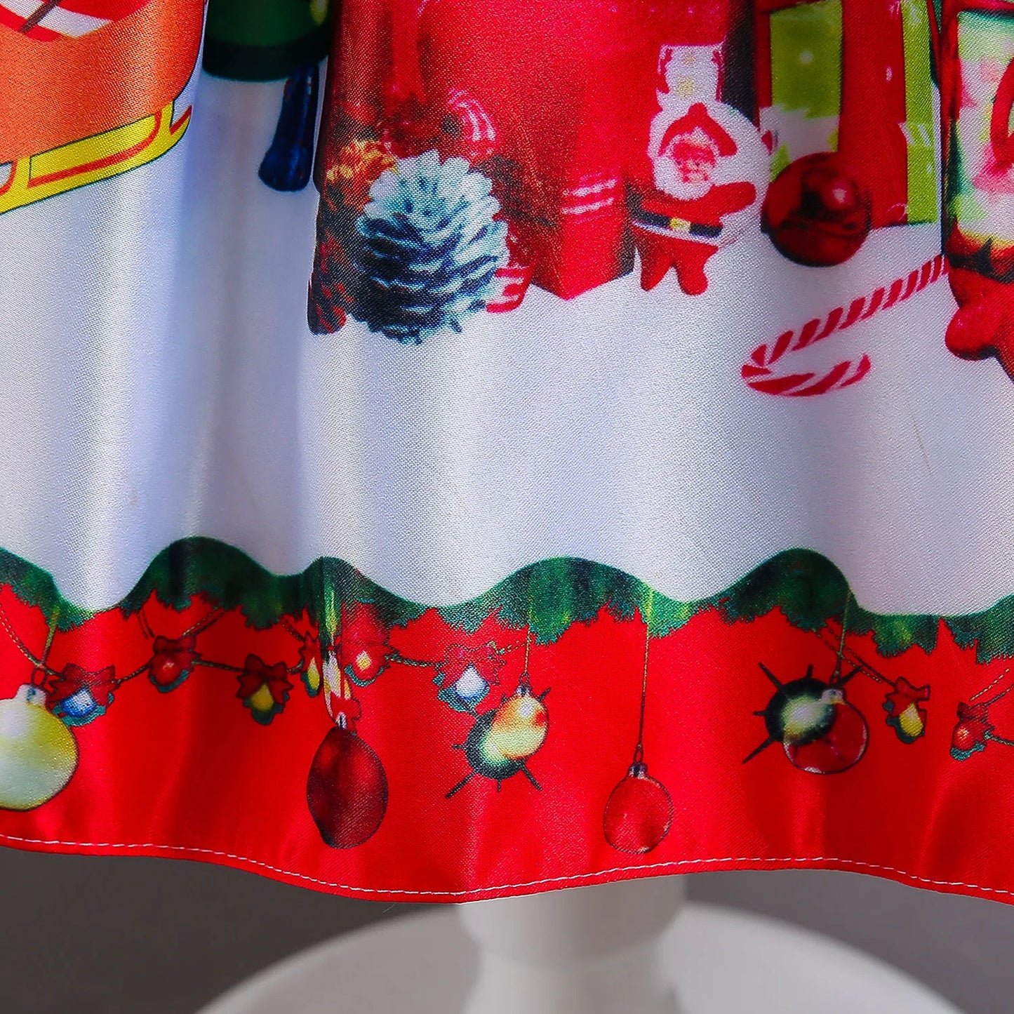 Elegant Girl Princess Dress Kids Red Christmas Polka Dot Dress Baby Birthday Party New Costume 2024 Carnival Clothes for 3-8Yrs