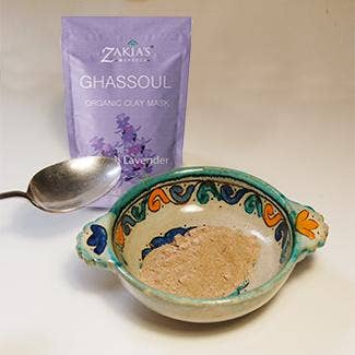 Zakia's Morocco - Organic Moroccan Ghassoul "Rhassoul" Clay Face and Hair Mask - Lavender - 8 oz.