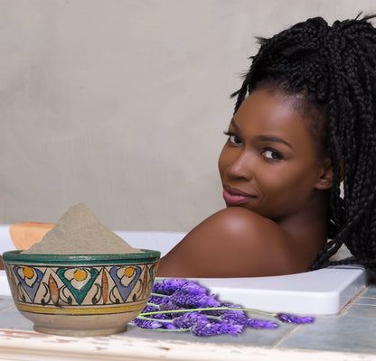 Zakia's Morocco - Organic Moroccan Ghassoul "Rhassoul" Clay Face and Hair Mask - Lavender - 8 oz.