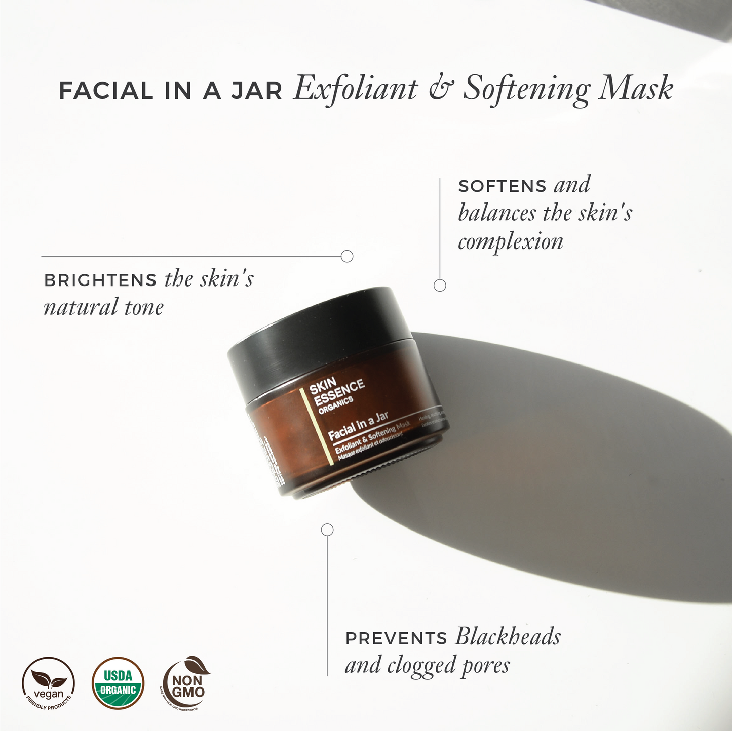 Facial in a Jar - Exfoliant & Skin Softening Mineral Mask